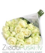 19 baltas rozes: 19 белые розы. cnt. 55.00 €
